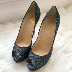 Christian Louboutin Women's Blue Python Altadama Pumps Size 38.5